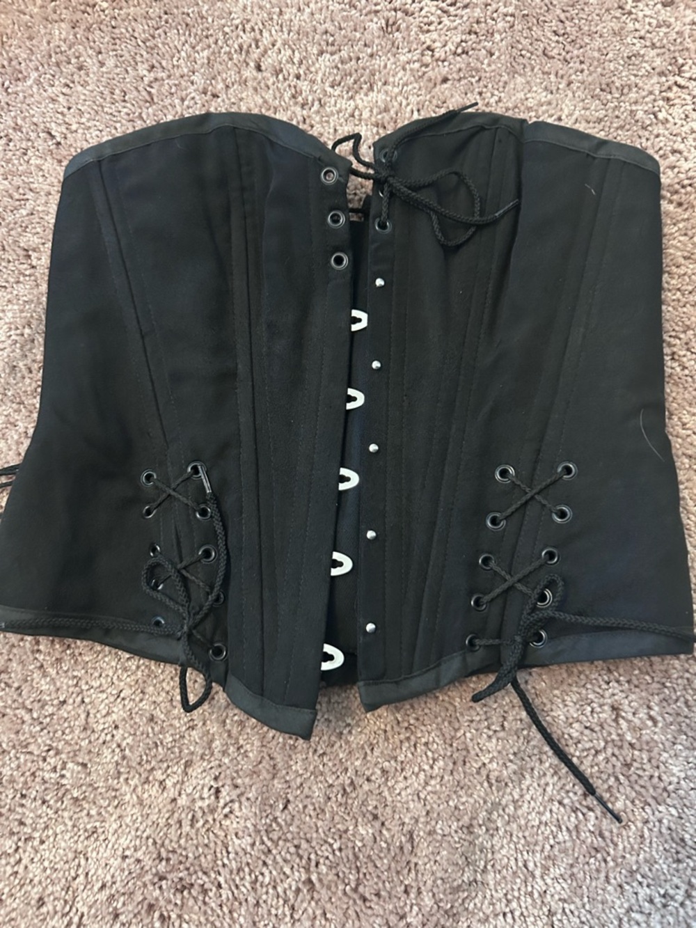 Black Lace-Up Corset